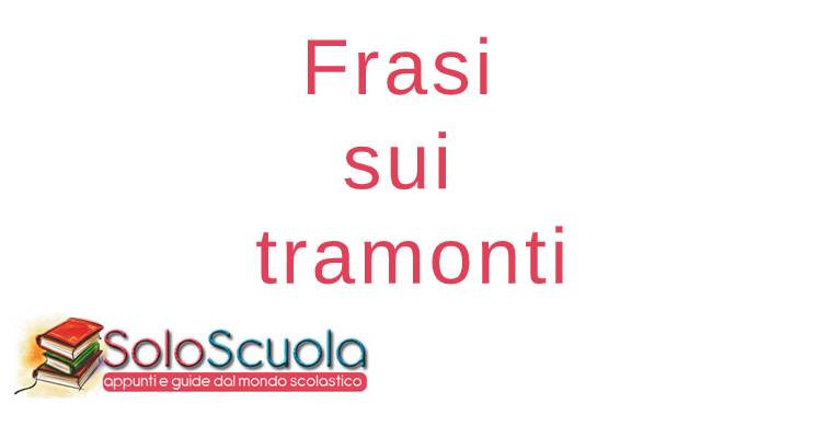 Frasi sui tramonti